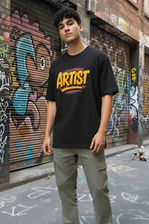 Born To Be Artist Oversized T-Shirt Heavy Guage